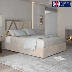 Alison Upholstered Soft Velvet Metal Bed Frame