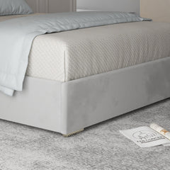 Alison Upholstered Soft Velvet Metal Bed Frame