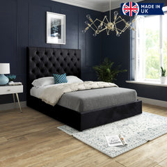Alma Upholstered Soft Velvet Bed Frame
