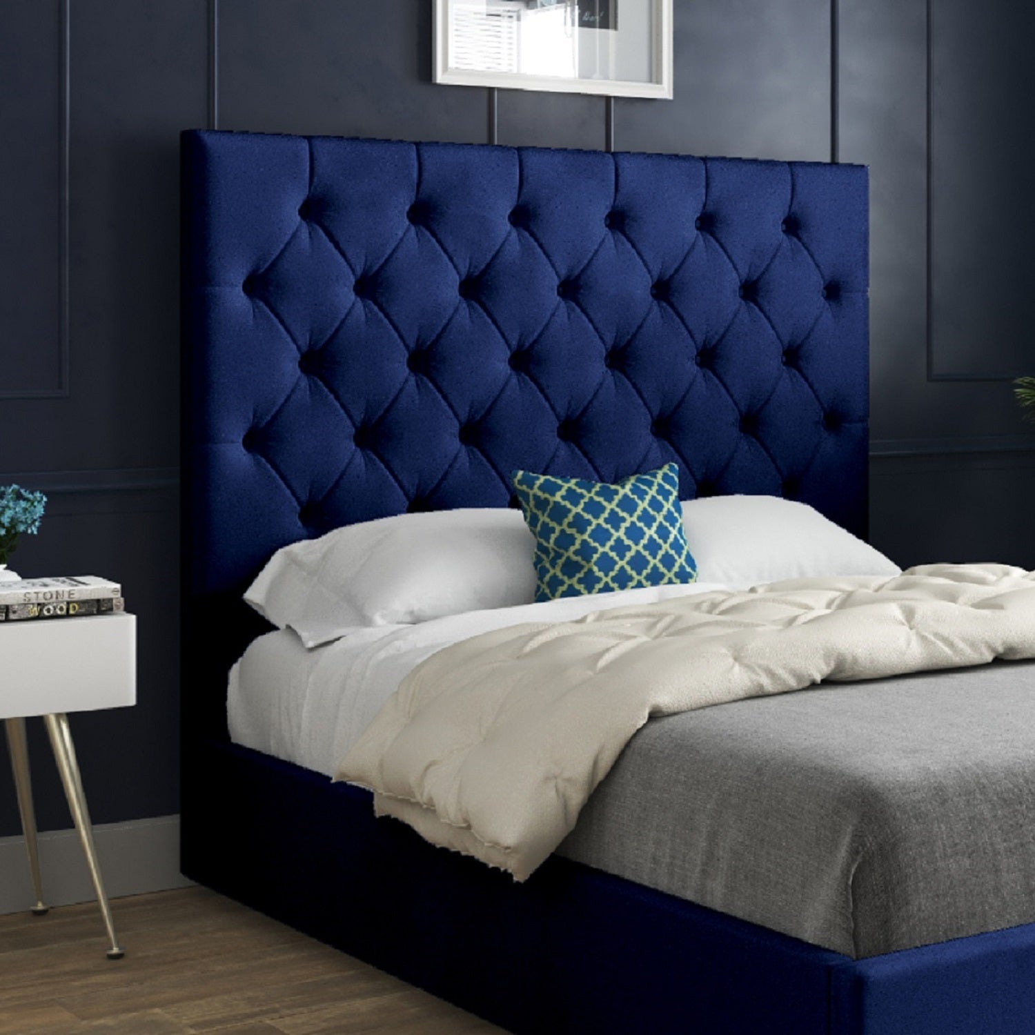 Alma Upholstered Soft Velvet Bed Frame