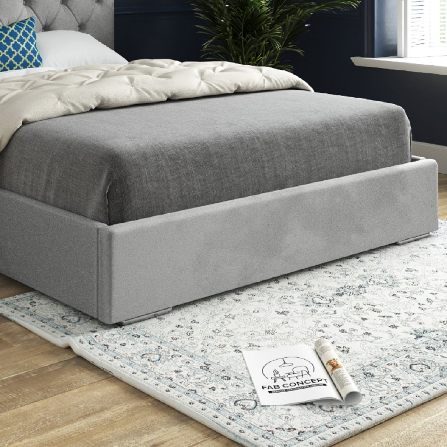 Alma Upholstered Soft Velvet Bed Frame