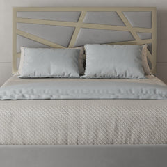 Arabella Upholstered Soft Velvet Metal Bed Frame