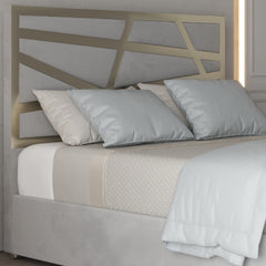 Arabella Upholstered Soft Velvet Metal Bed Frame