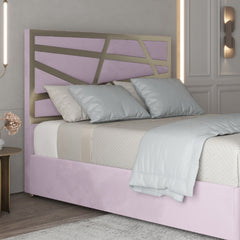 Arabella Upholstered Soft Velvet Metal Bed Frame