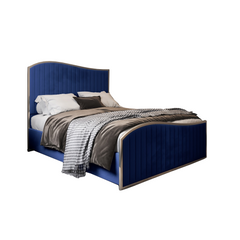 Brixton Upholstered Soft Velvet Metal Bed Frame