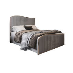 Brixton Upholstered Soft Velvet Metal Bed Frame