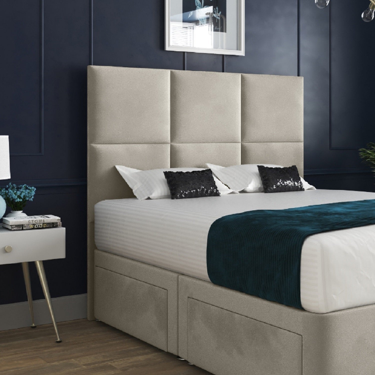 Caprio Upholserted Floorstanding Headboard With Divan Bed Frame