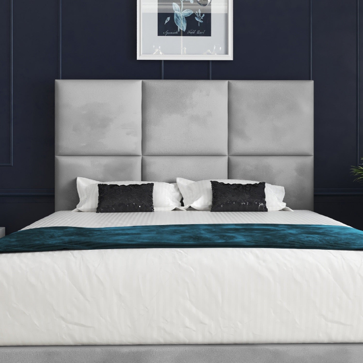 Caprio Upholserted Floorstanding Headboard With Divan Bed Frame