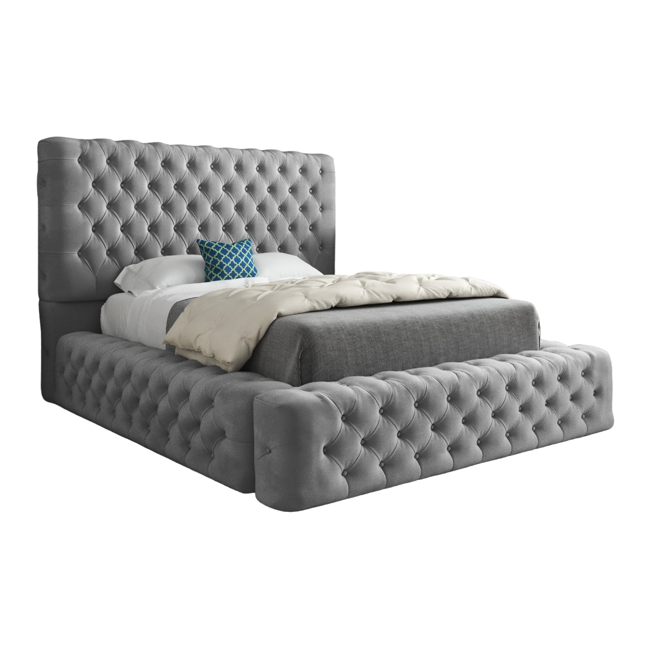 Grand Milan Pleated Upholstery Bed Frame