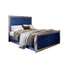 Maddison Upholstered Soft Velvet Metal Bed Frame