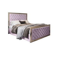 Maddison Upholstered Soft Velvet Metal Bed Frame