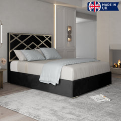 Mayfair Upholstered Soft Velvet Metal Bed Frame