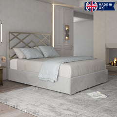 Mayfair Upholstered Soft Velvet Metal Bed Frame