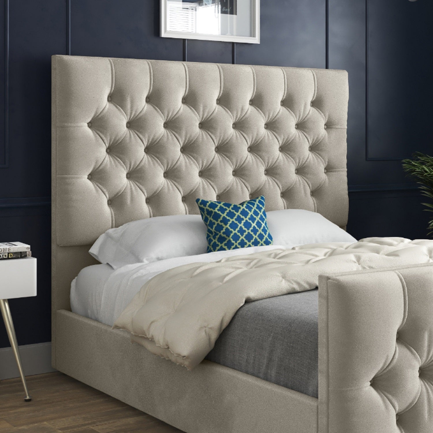Novara Upholstered Soft Velvet Bed Frame