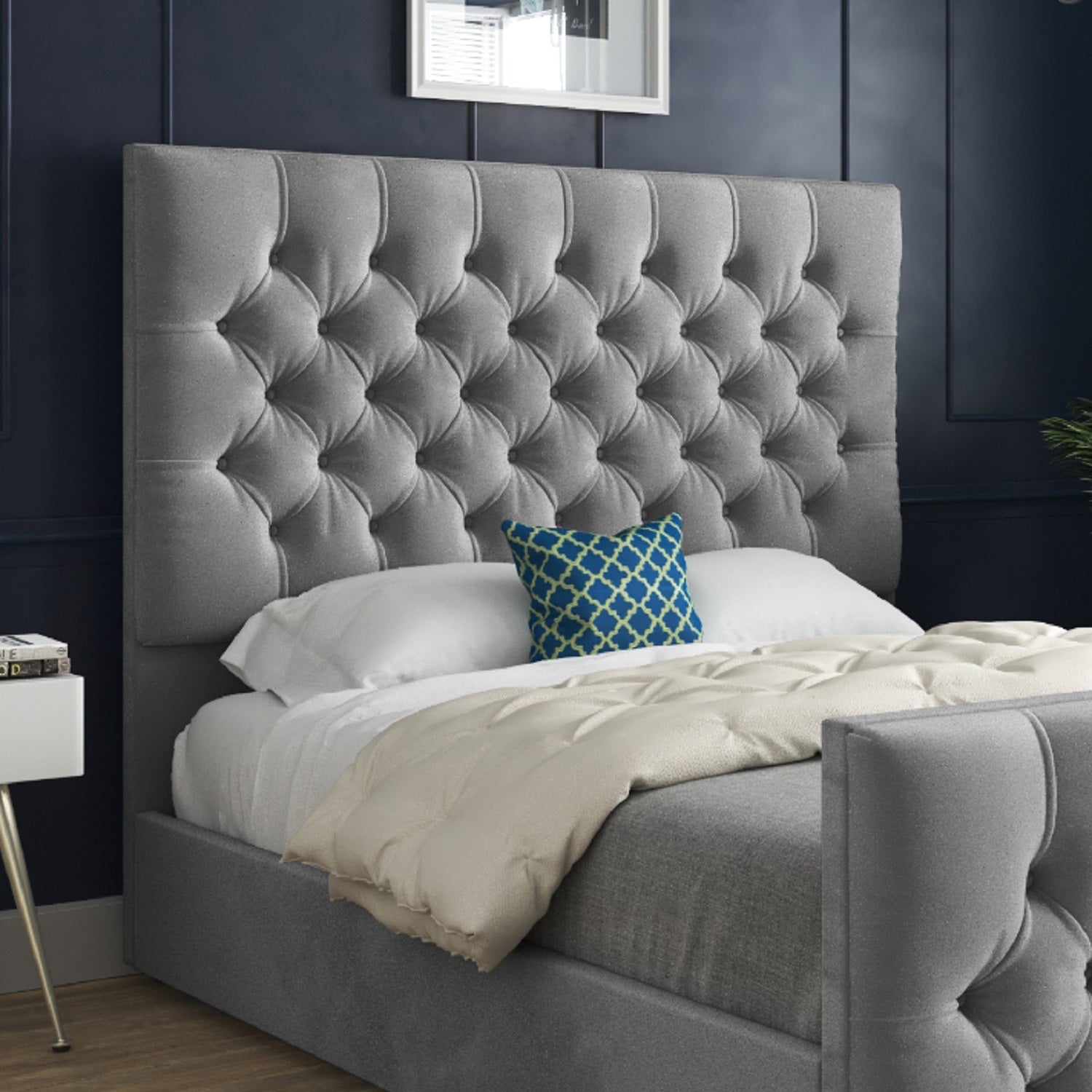 Novara Upholstered Soft Velvet Bed Frame