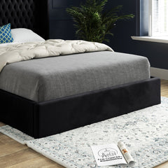 Rana Curved Top Winged Upholstered Soft Velvet Bed Frame