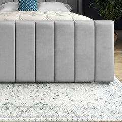 Romano Straight Winged Upholstered Soft Velvet Bed Frame