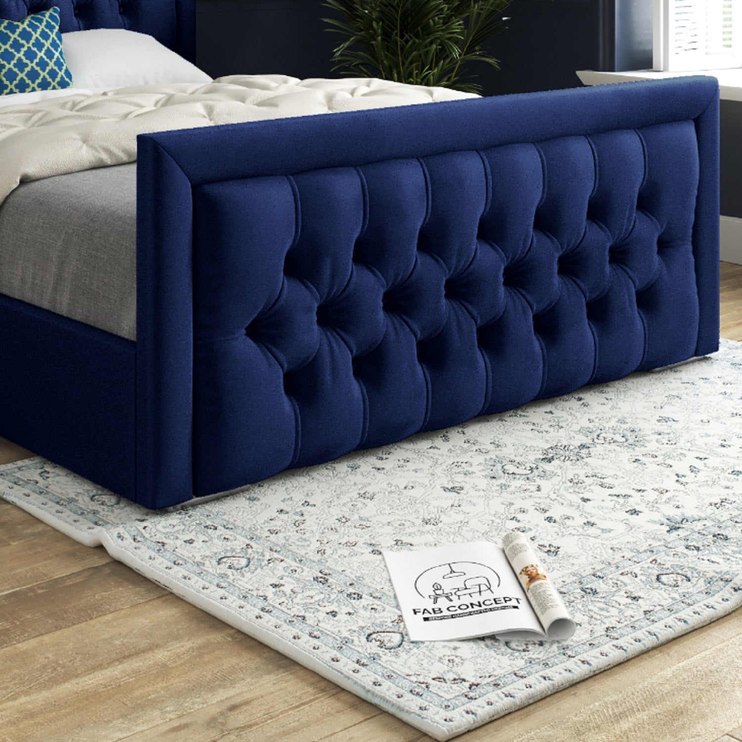 Rovigo Upholstered Soft Velvet Bed Frame