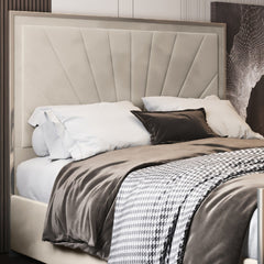 Roxy Upholstered Soft Velvet Metal Bed Frame