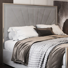 Roxy Upholstered Soft Velvet Metal Bed Frame