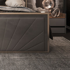 Roxy Upholstered Soft Velvet Metal Bed Frame