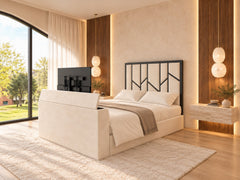 Amaryn Luxe Metal Tv Bed Frame
