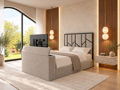 Amaryn Luxe Metal Tv Bed Frame