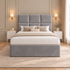 Camea Upholserted Floorstanding Headboard With Divan Bed Frame