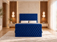 Colina Upholstered Soft Velvet Tv Bed Frame
