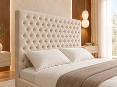 Colina Upholstered Soft Velvet Tv Bed Frame