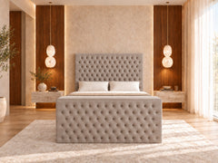 Colina Upholstered Soft Velvet Tv Bed Frame