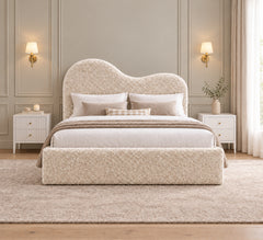 Emden Boucle Upholstered Bed Frame