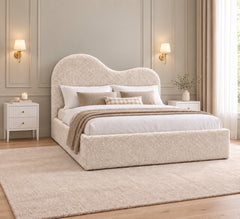 Emden Boucle Upholstered Bed Frame