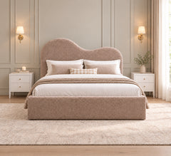 Emden Boucle Upholstered Bed Frame