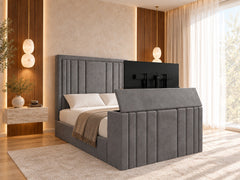 Fordingbridge Upholstered Soft Velvet Tv Bespoke Bed Frame