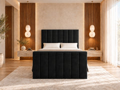 Greenport Upholstered Soft Velvet Line Tv Bespoke Bed Frame