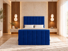 Greenport Upholstered Soft Velvet Line Tv Bespoke Bed Frame