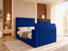 Greenport Upholstered Soft Velvet Line Tv Bespoke Bed Frame