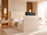 Greenport Upholstered Soft Velvet Line Tv Bespoke Bed Frame