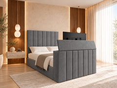 Greenport Upholstered Soft Velvet Line Tv Bespoke Bed Frame