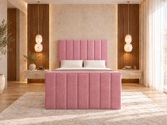 Greenport Upholstered Soft Velvet Line Tv Bespoke Bed Frame