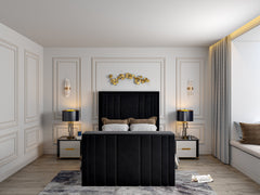 Hampton Upholstered Soft Velvet Tv Bespoke Bed Frame