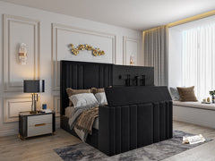 Hampton Upholstered Soft Velvet Tv Bespoke Bed Frame