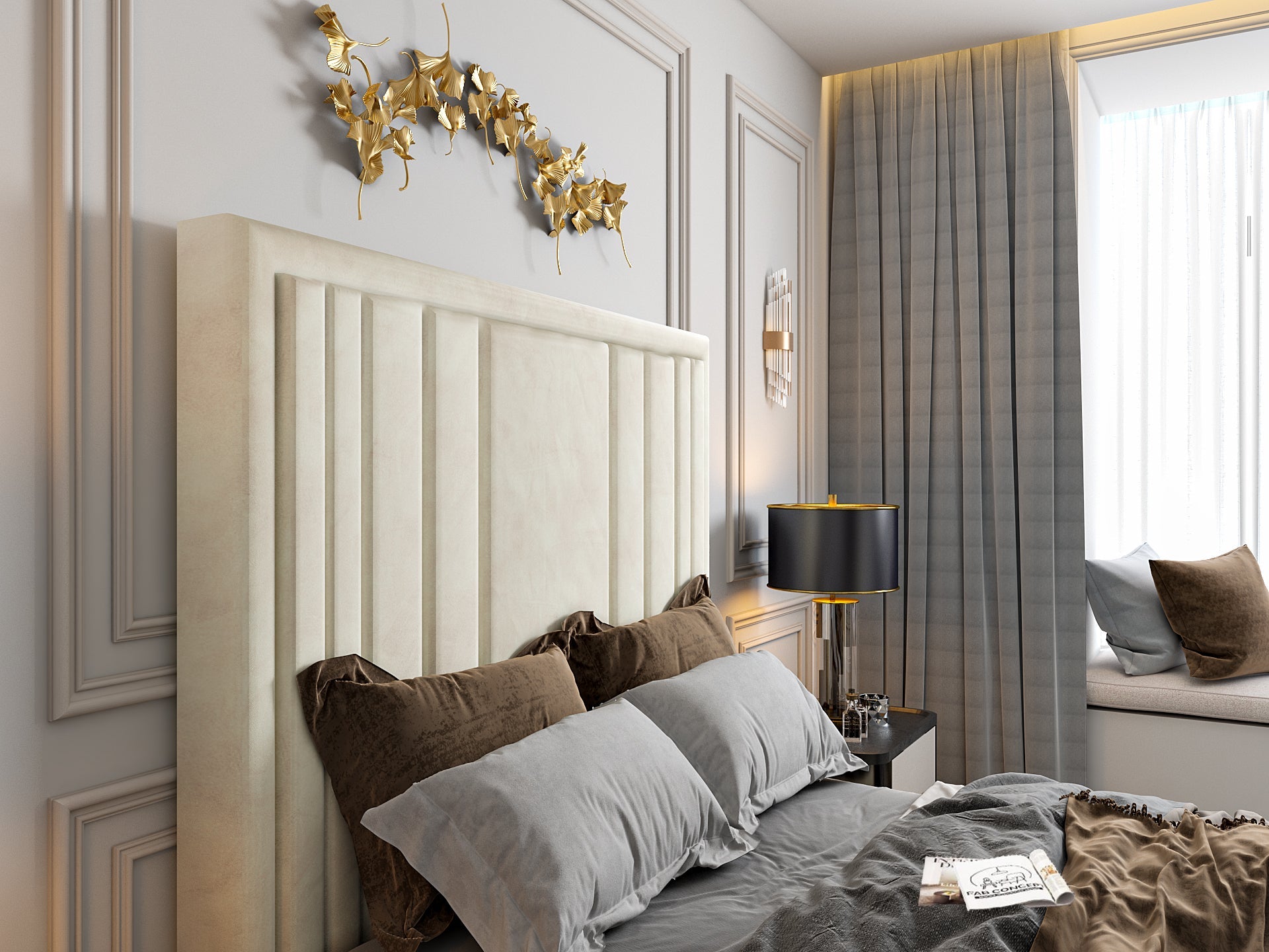 Hampton Upholstered Soft Velvet Tv Bespoke Bed Frame