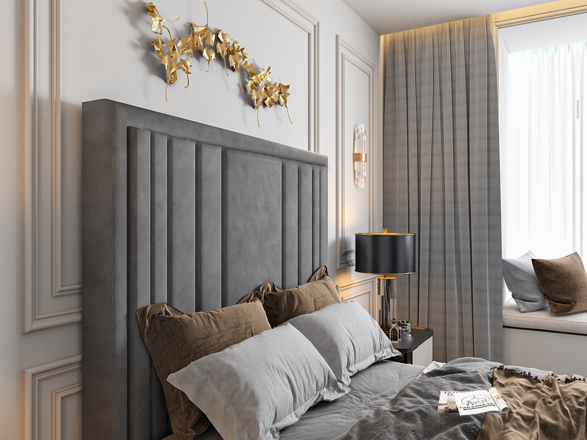 Hampton Upholstered Soft Velvet Tv Bespoke Bed Frame