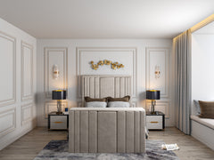 Hampton Upholstered Soft Velvet Tv Bespoke Bed Frame