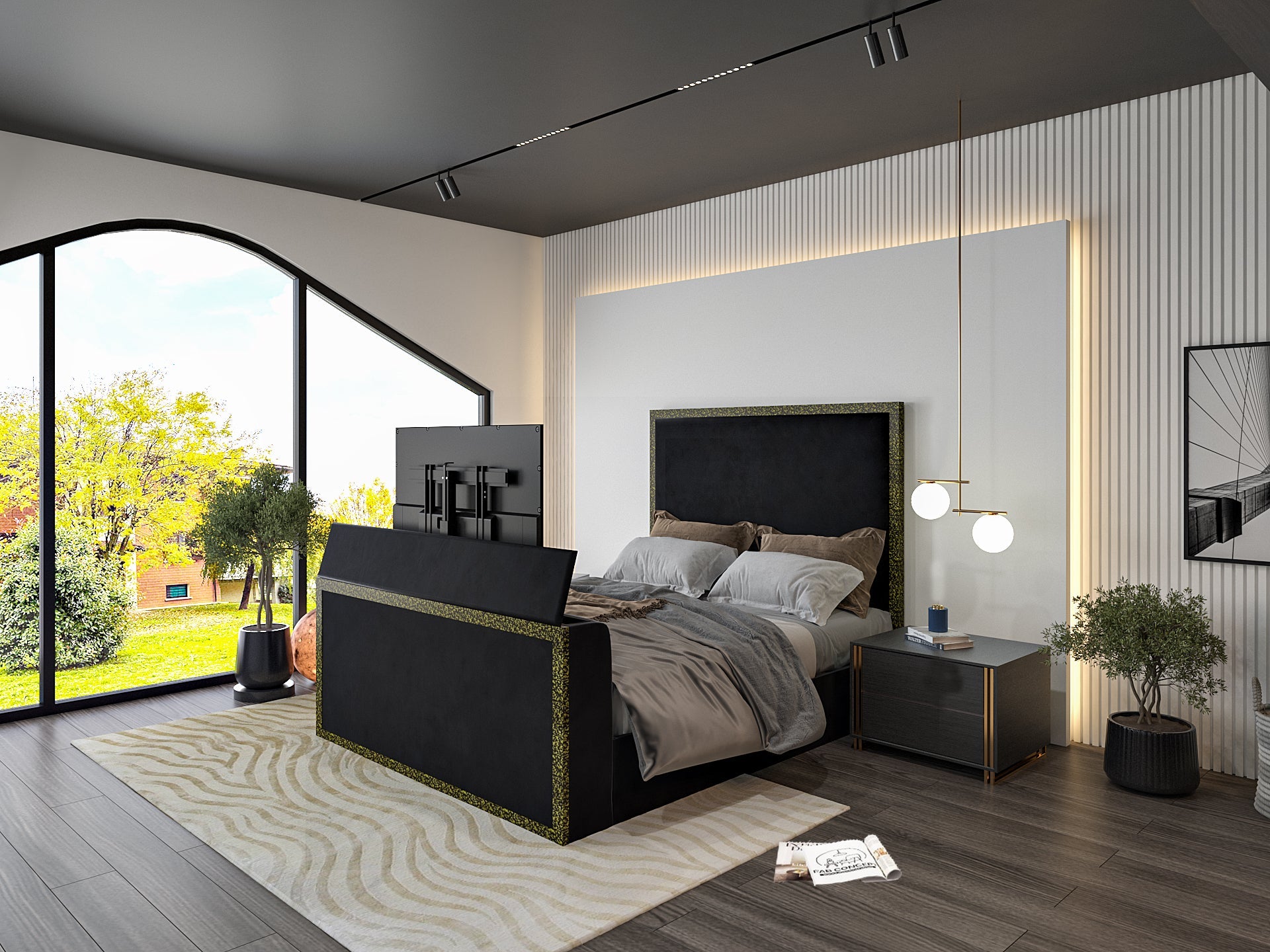 Ivy Metal TV Bed