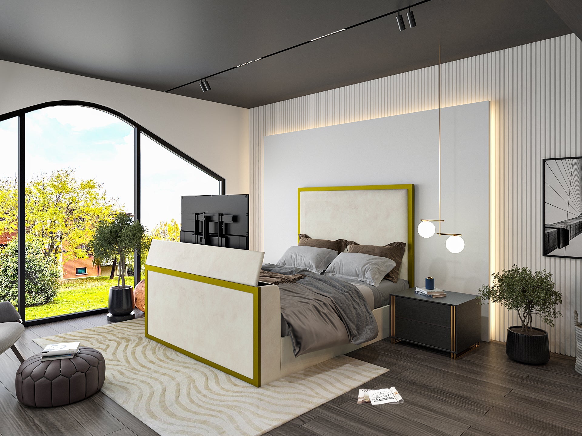Ivy Metal TV Bed