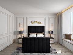 Jameson Upholstered Soft Velvet Line Tv Bespoke Bed Frame