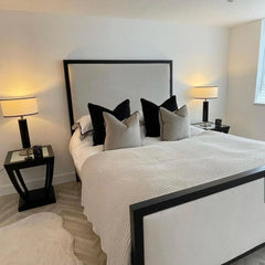 Jordane Upholstered Soft Velvet Metal Bed Frame